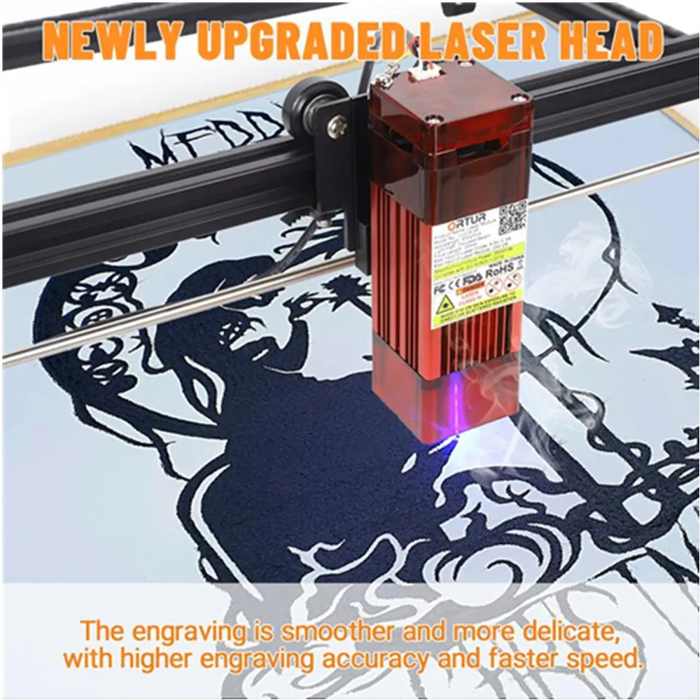 Imagem -02 - Ortur-máquina de Gravação a Laser Pro 12v e 24v Módulo de Laser Tur Peças para Trabalhar em Madeira