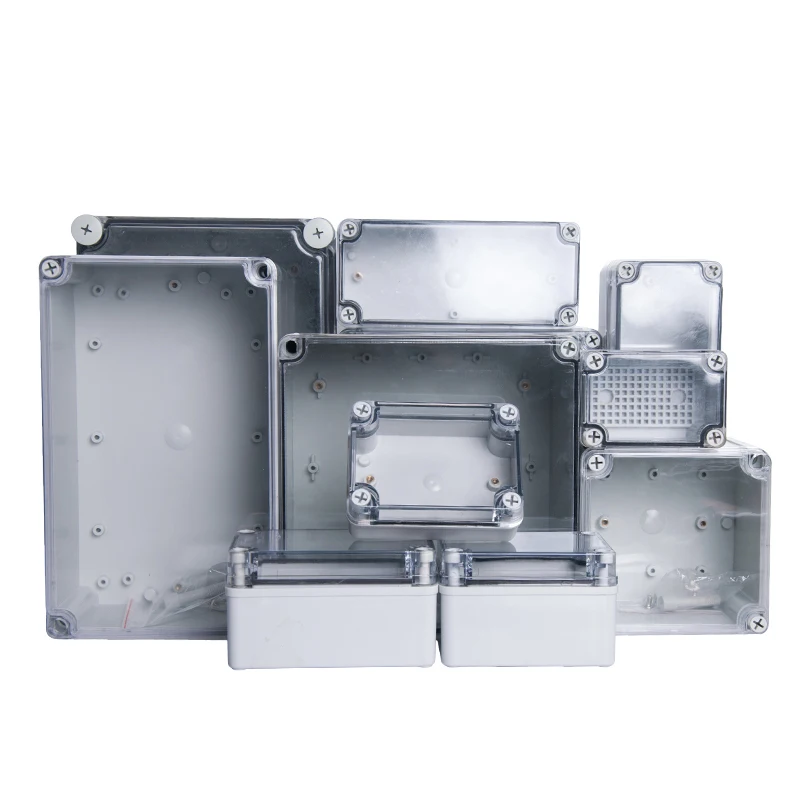 Waterproof junction box IP67 outdoor electrical box transparent cover ABS plastic sealed box waterproof box instrument box