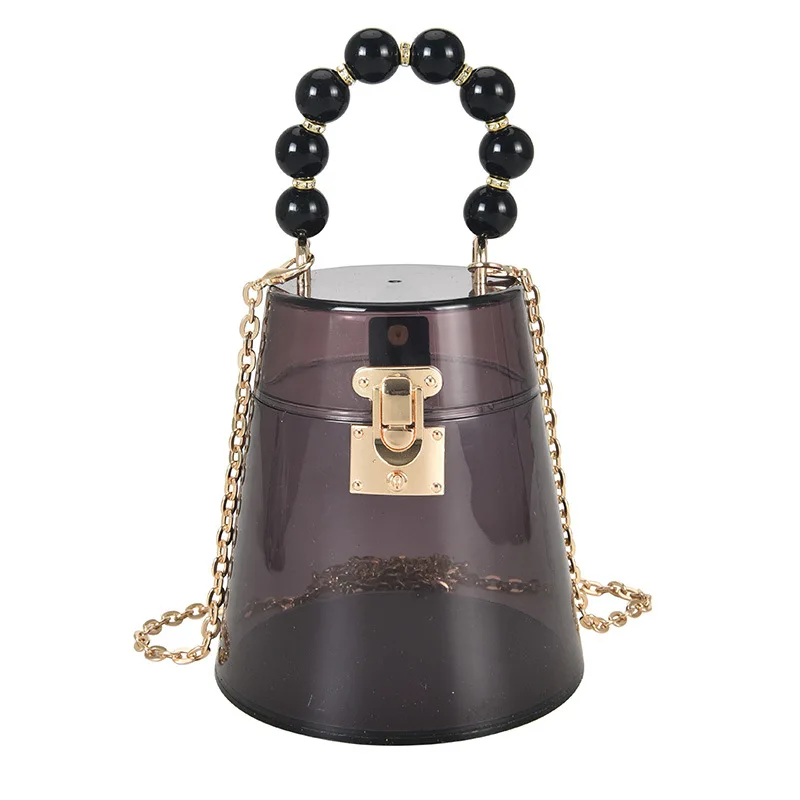 Acrylic Box Bucket Bag Chain Mini Crossbody Bag Fashion Shoulder Bag Women Purses and Handbags Designer Bag Clutch Bag