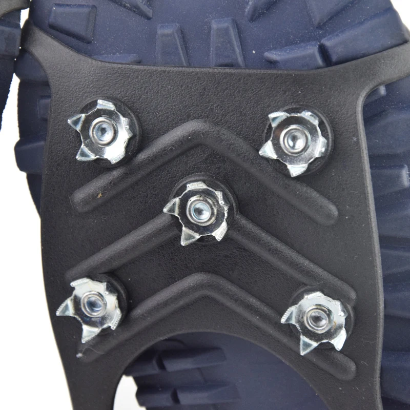 1 Pair 8 studs Anti-Slip Ice Gripper Spike Winter Climbing Anti-Skid Snow Spikes Grips Cleats Over Shoes Covers Crampon