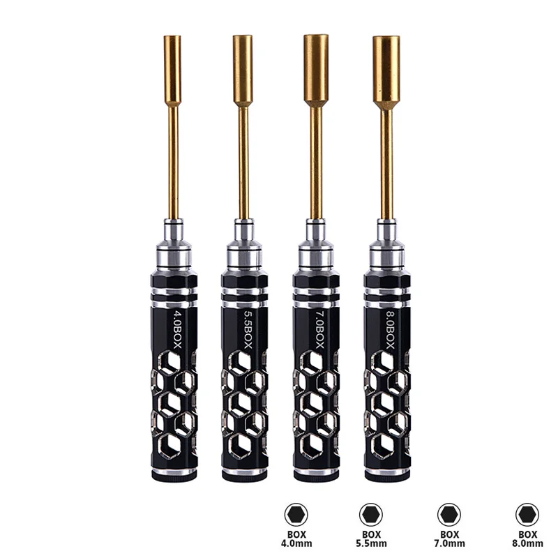 Allen Screwdriver 4.0mm 5.5mm 7.0mm 8.0mm Hex Driver Set RC Tool Flat Head Hexagon Screw Driver Wrench Tool Kit for RC Car Drone