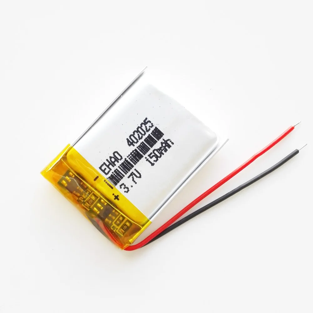 EHAO 402025 3.7V 150mAh akumulator litowo-polimerowy LiPo do Mp3 GPS słuchawki bluetooth zestaw słuchawkowy inteligentny zegarek