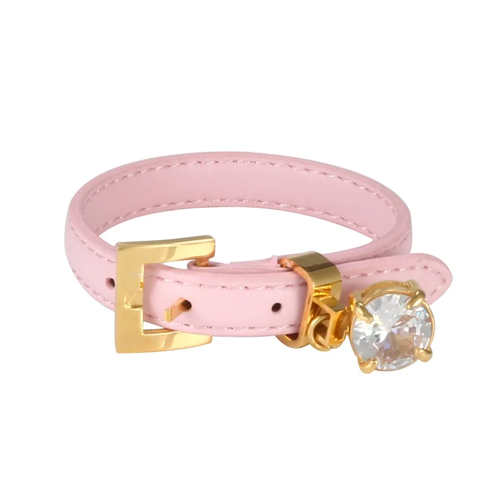 CZ Crystal Adjustable Leather Bangle Bracelet for Woman Man Watch Belt Wristband Luxury  Female Male Sport Jewellery Gift