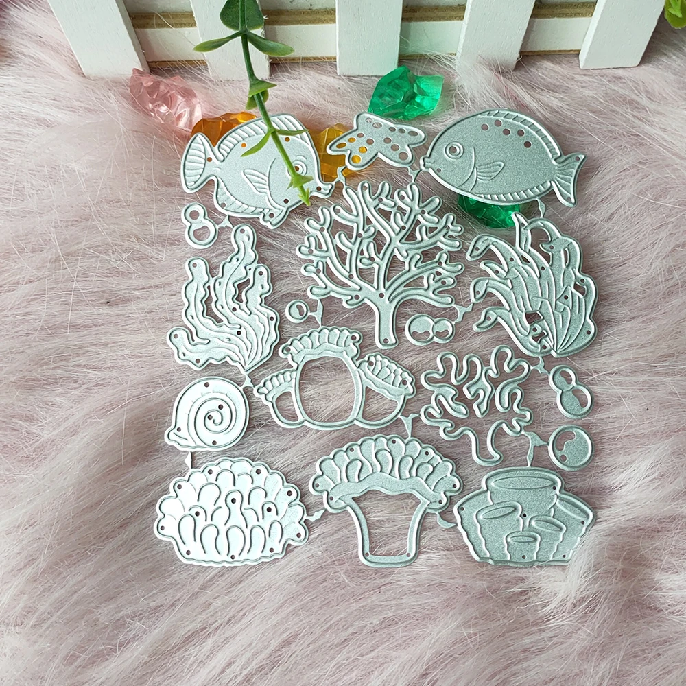 New Seaweed Fish metal cutting die mould scrapbook decoration embossed photo album decoration card making DIY handicrafts