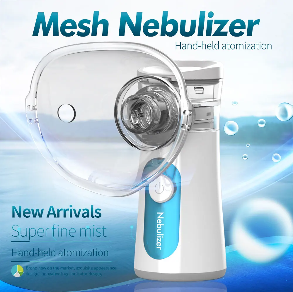 Portable Ultrasonic Nebulizer Mini Handheld Inhaler Respirator Humidifier Kit Health Care Children Home Inhaler Machine Atomizer