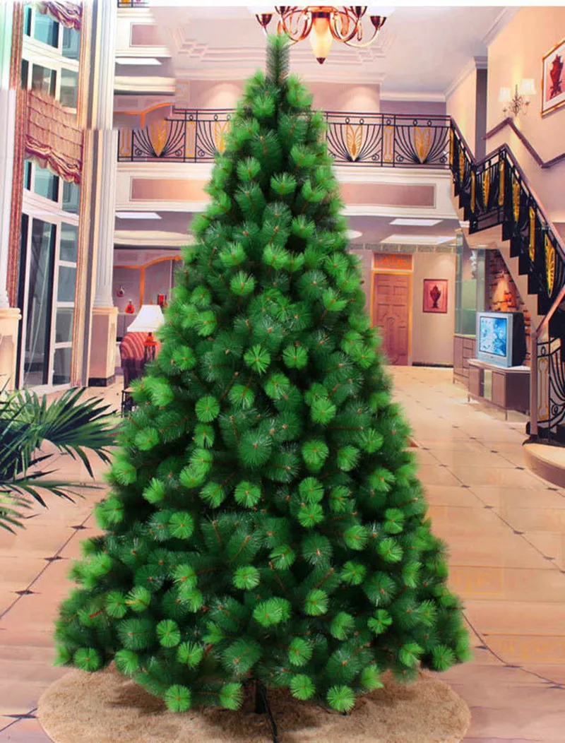 Pohon Natal PVC Hijau Daun Berdasarkan Dekorasi Ornamen 90 Cm-300 Cm Buatan Custom Pohon Natal 2021 Fashion