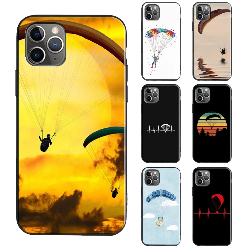 Paragliding Sport TPU Case For iPhone XR X XS Max SE 2020 6S 7 8 Plus 13 Pro 12 mini 11 14 Pro Max Coque Capa