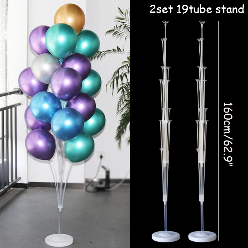 2set 160cm Latex Ballons Stand Geburtstag Party Luftballons Spalte Stehen Halter Hochzeit Dekoration Baby Shower Party Bälle globos