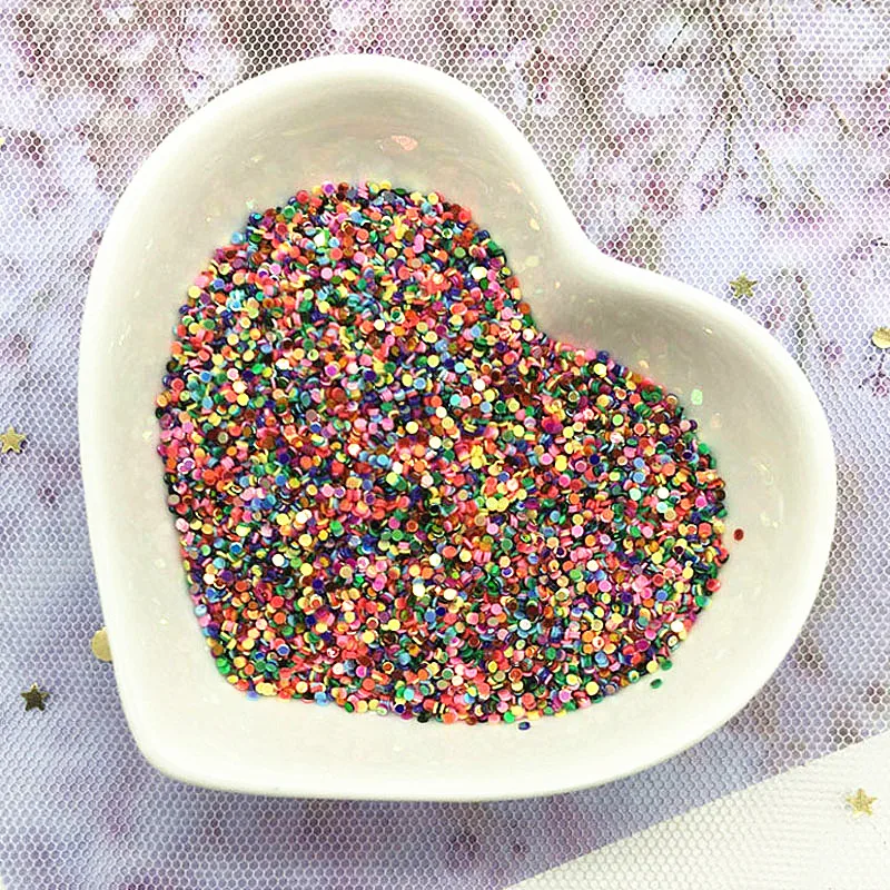 Gillter Sequin 1mm Circle Dot Mix Color Pvc Loose Sequins Paillettes Party Craft  Nail Arts Wedding Decoration Confetti 10g