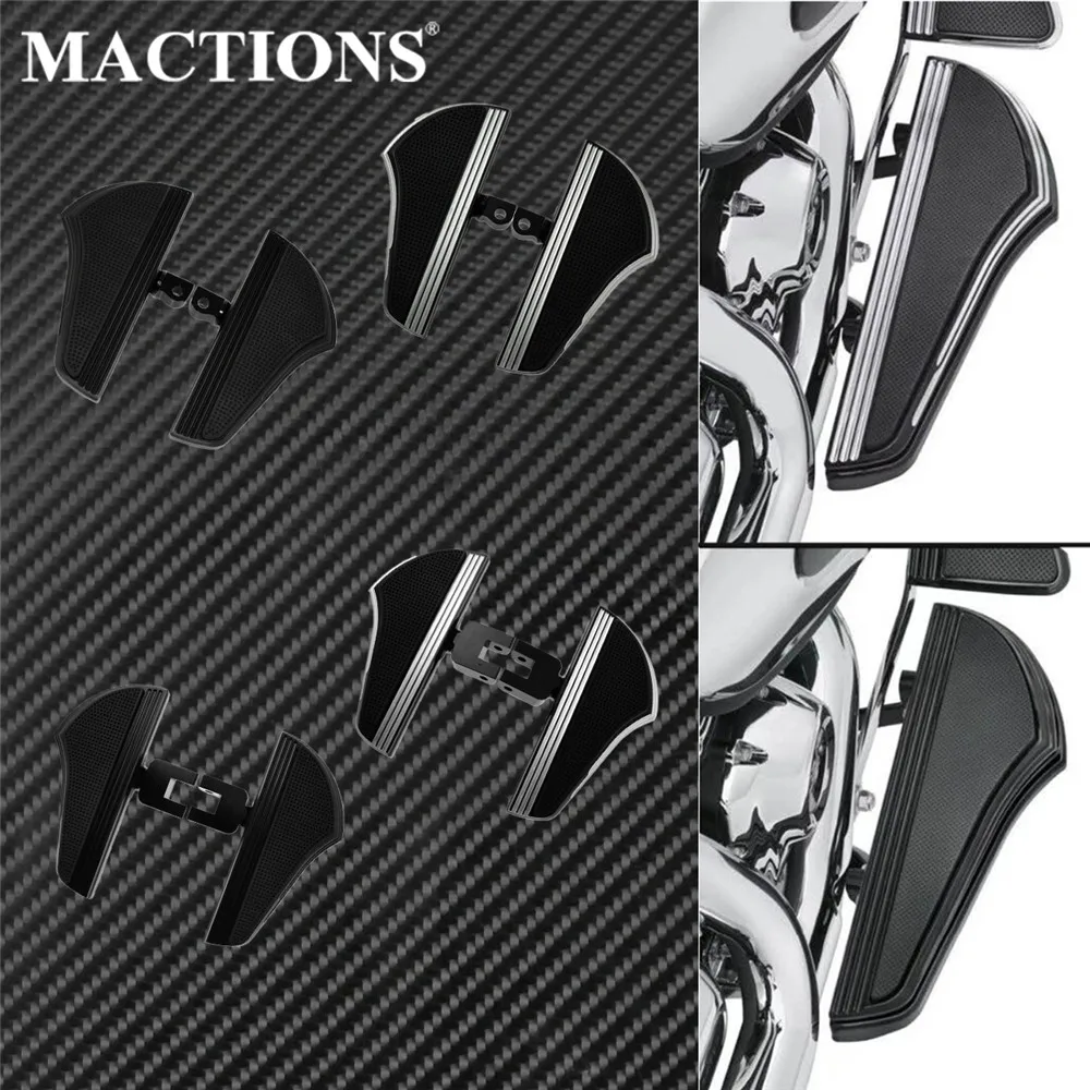 Motorcycle CNC Footpeg Passenger Footboard Floorboard Pedal For Harley Touring Electra Glide Dyna Fat Bob Street Bob For Indian