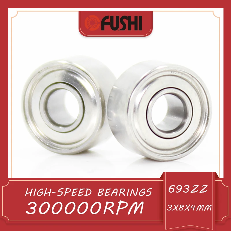 693ZZ 3*8*4 mm Computer Fan Ball Bearings 2Pcs ABEC-11 300000RPM PC Cooling Case Fans R-830zz Repair FIX For PS4 XBox 693 ZZ