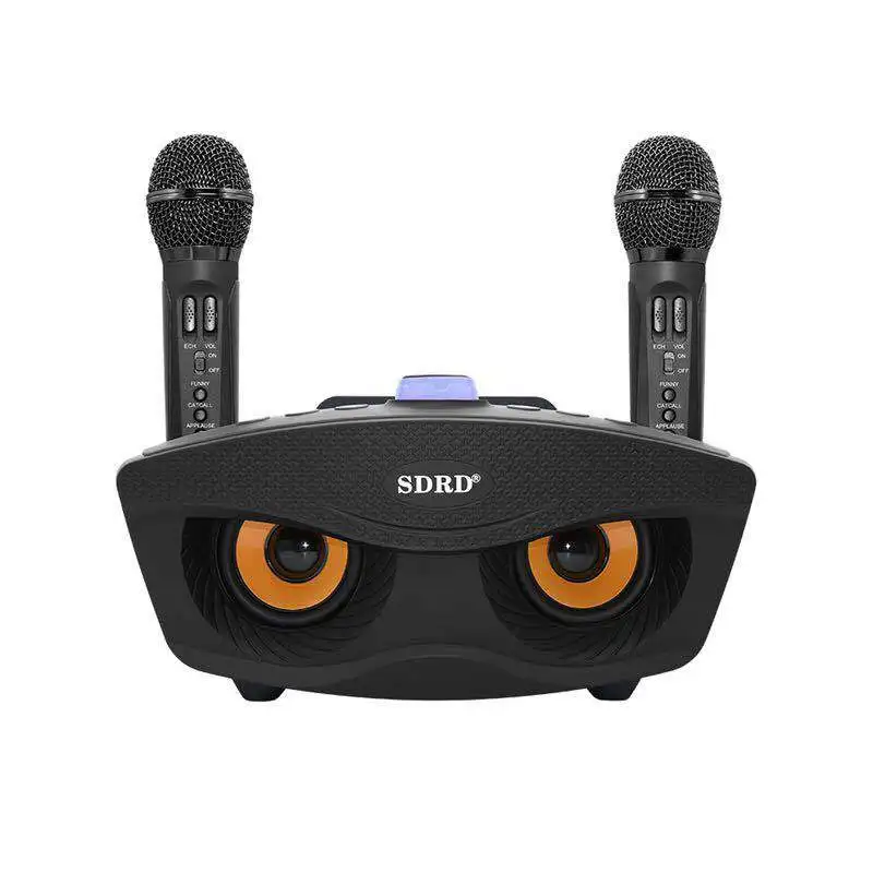 Sd306 duplo microfone sem fio bluetooth alto-falante sem fio móvel karaoke alto-falante estéreo sem fio conjunto