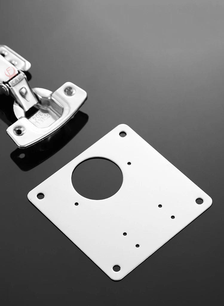 Kak Edelstahl Schrank Scharnier Reparatur platte 4-10 Pack Tür scharnier montiert Platte mit Schrauben Möbel Hardware Zubehör – Detail 15
