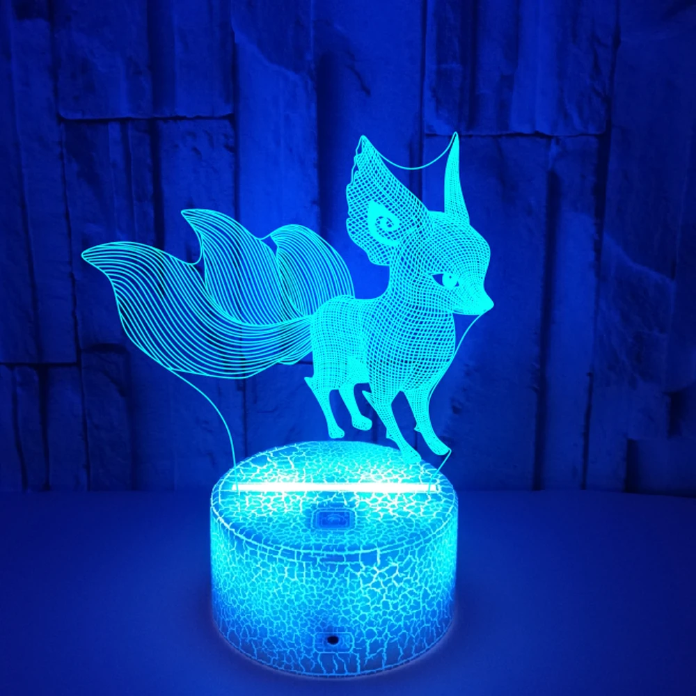 Kids Night Lights Bedside Lamp Fox Gifts 16 Colors with Remote 3D Night Light 1 2 3 4 5 6 7 8 Year Old Boy Girl Kids Baby Gifts