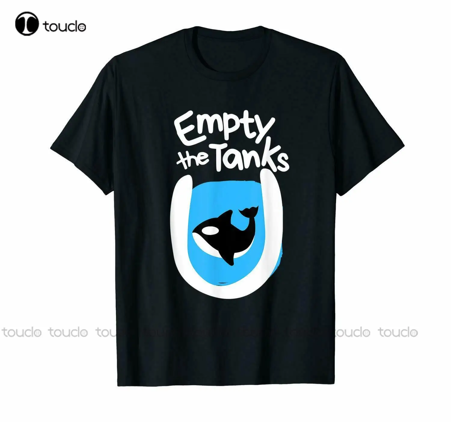 Empty The Tanks Killer Whale Orca Dolphin Sea World Earth Day Black T-Shirt Tshirts Custom Aldult Teen Unisex Fashion Funny New