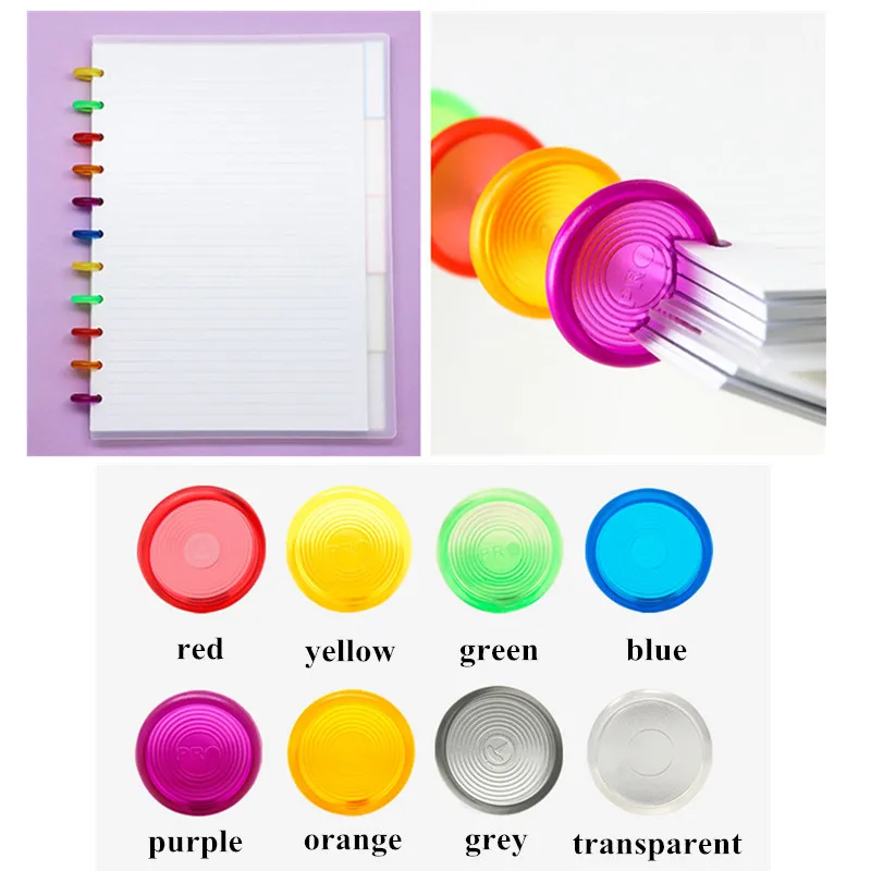 50Pcs 28มม./1.1นิ้วเห็ดแผ่นดิสก์ Binders สำหรับโน๊ตบุ๊ค/Planner Diy Leaf วงแหวน discbound แผ่น CX19-004