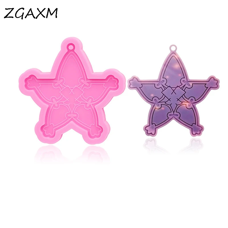 

LM 1145 блестящая серьга Kawaii Keychain Resin Kingdom Hearts силиконовая форма Wayfinder ожерелье форма для полимерной глины