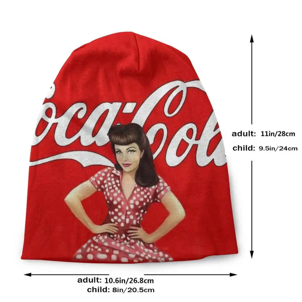 1940 Vintage Style Stretch Knit Beanies Autumn Winter Hats For Man Woman Child Teens 1940 Coke Famous Drinks 1940 Vintage Art