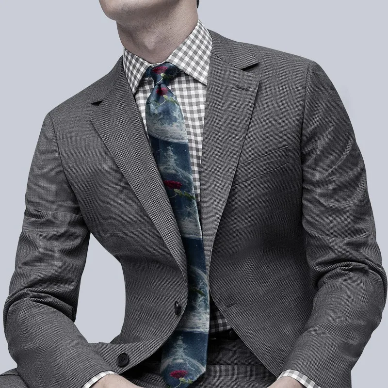 Corbata de cuello con estampado 3D para hombre, corbata de 8cm con estampado de moda informal, ideal para fiestas, regalos formales, de negocios, de