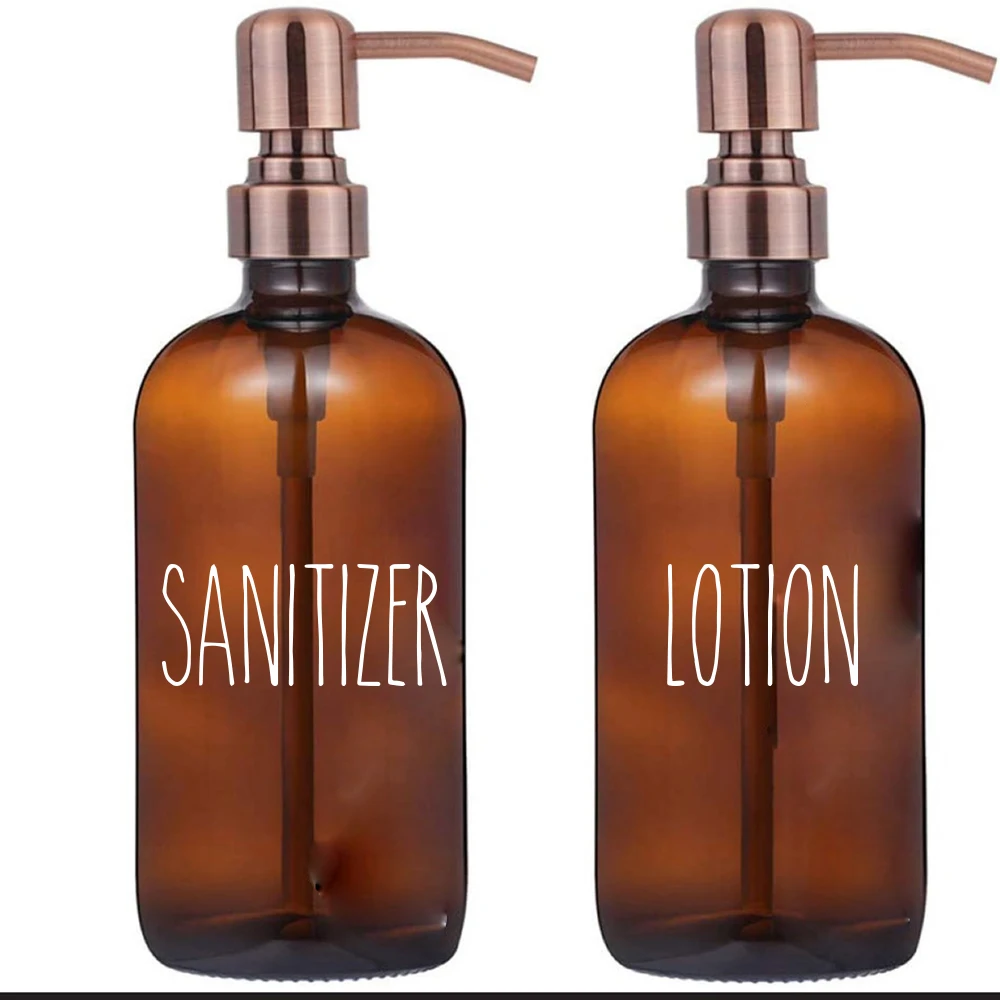 4pcs Waterproof Hands Dishes Bottle Labels Sticker Decal Soap Dish Santizer Kitchen Bathroom Bottle Lotion Santizer Vinyl Decor view 2