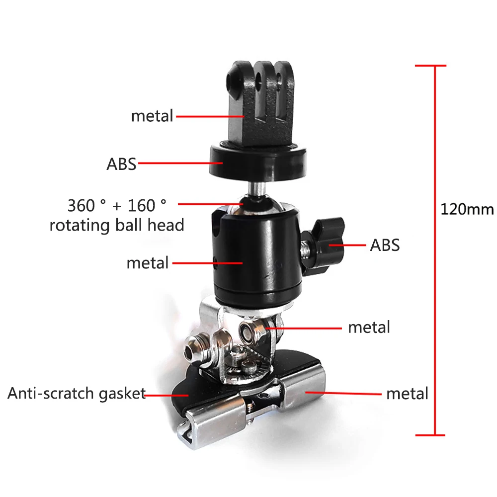 TUYU الفولاذ المقاوم للصدأ السيارات السيارات هود العمل قوس ل Gopro ماكس hero8765 إنستا 360 واحد X/R يي DJI OSMO حامل تثبيت للسيارات اكسسوارات