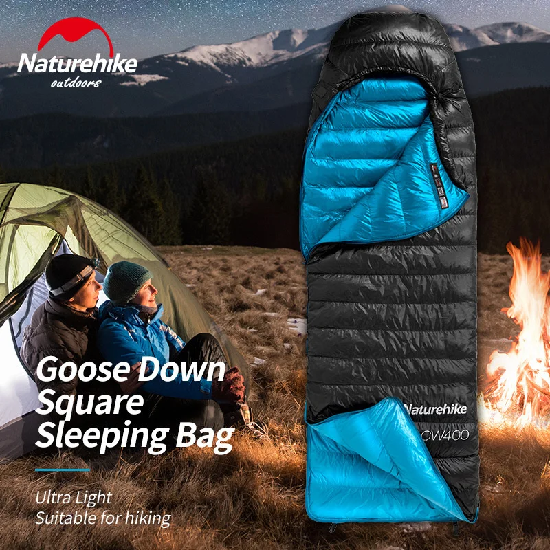 Naturehike Upgrade CWZ-400/550FP CW-400/750FP  Envelope Type White Goose Down sleeping bag Winter Warm Sleeping Bags