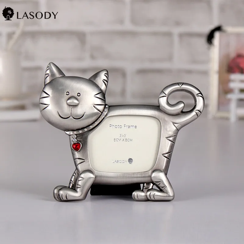 Metal Decoration Photo Frame Cat Pet  Memorial Gift  Kids Picture Frames Home Decor  LASODY