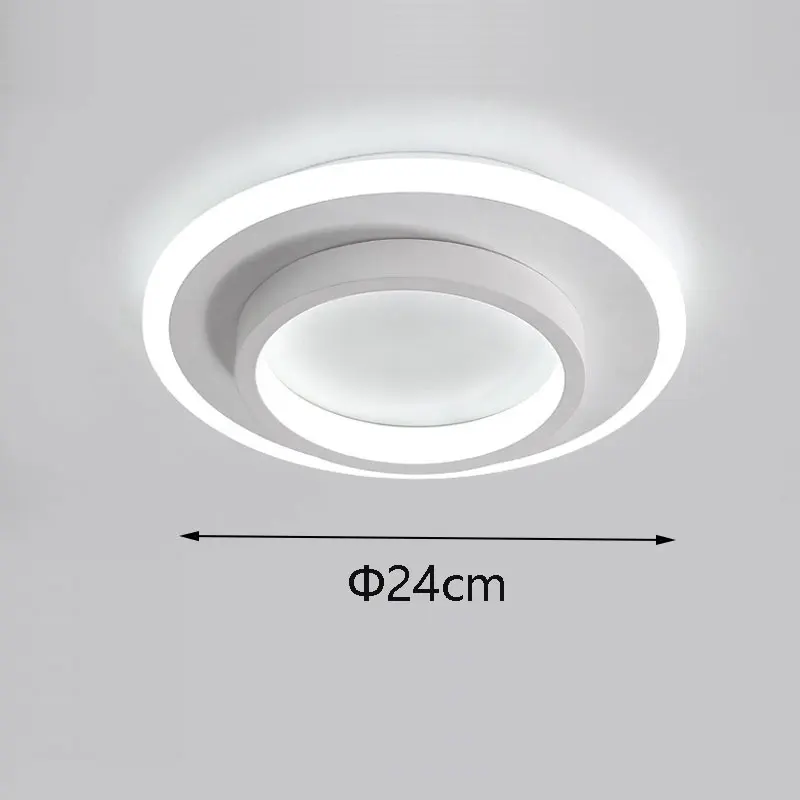 Imagem -05 - Luz de Teto Moderna Simples Led Círculo Duplo Vestiário Corredor Cozinha Varanda Varanda Lâmpada Corredor 20w ca 110v 220v