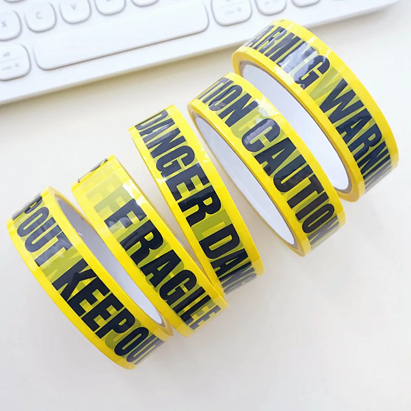 1/Roll 24mm*25m Warning Tape Danger Caution Fragile Barrier Remind DIY Sticker Work Safety Adhesive Tapes For Mall Store School
