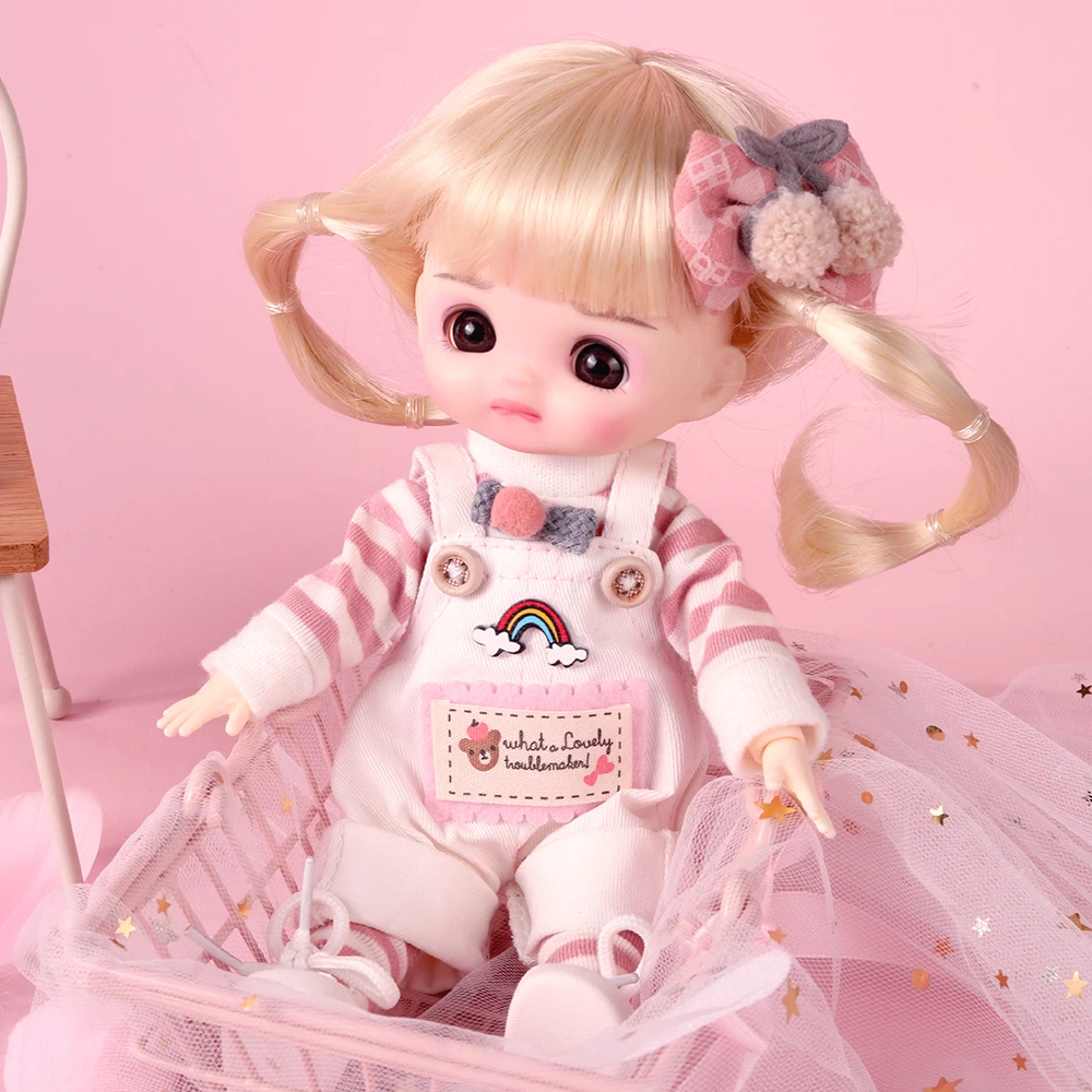 UCanaan 1/8 BJD Doll 18 Ball Jointed Dolls With Full Outfits Kawaii Girls Changeable Eyes Hands Toys Best Birthday Gift