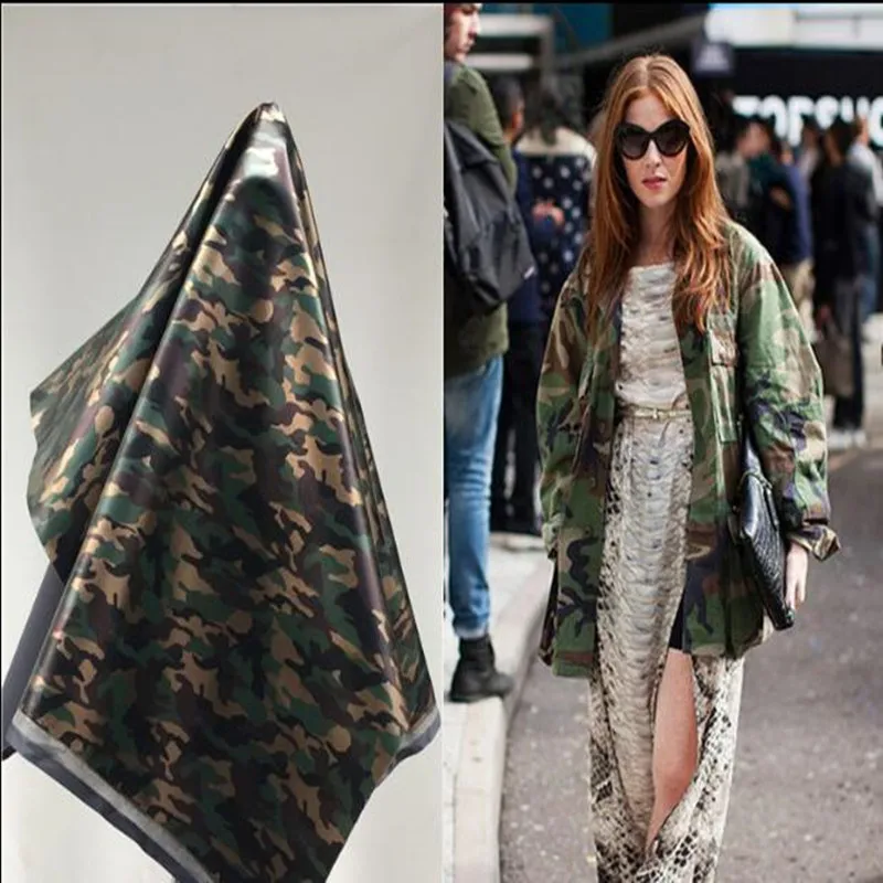 

Camouflage PU Leather Fabric, Elastic Force, Magic Color, Laser Clothing, Waterproof PVC Sofa Coat, DIY Textiles, D167