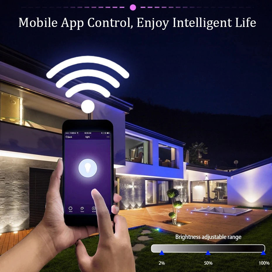 GU10 Smart LED Light Cup 5W Wireless WiFi Smart Bulb RGB+WW+CW Color Dimmable Led Bulbs Work with Tuya Smart Life APP 1/2/4PCS