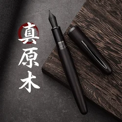 LT Hongdian 660 Wooden Fountain Pen Natural Handmade Jupiter High-grade Mahogany Pen EF/F  Writing Ink Pen For Gift