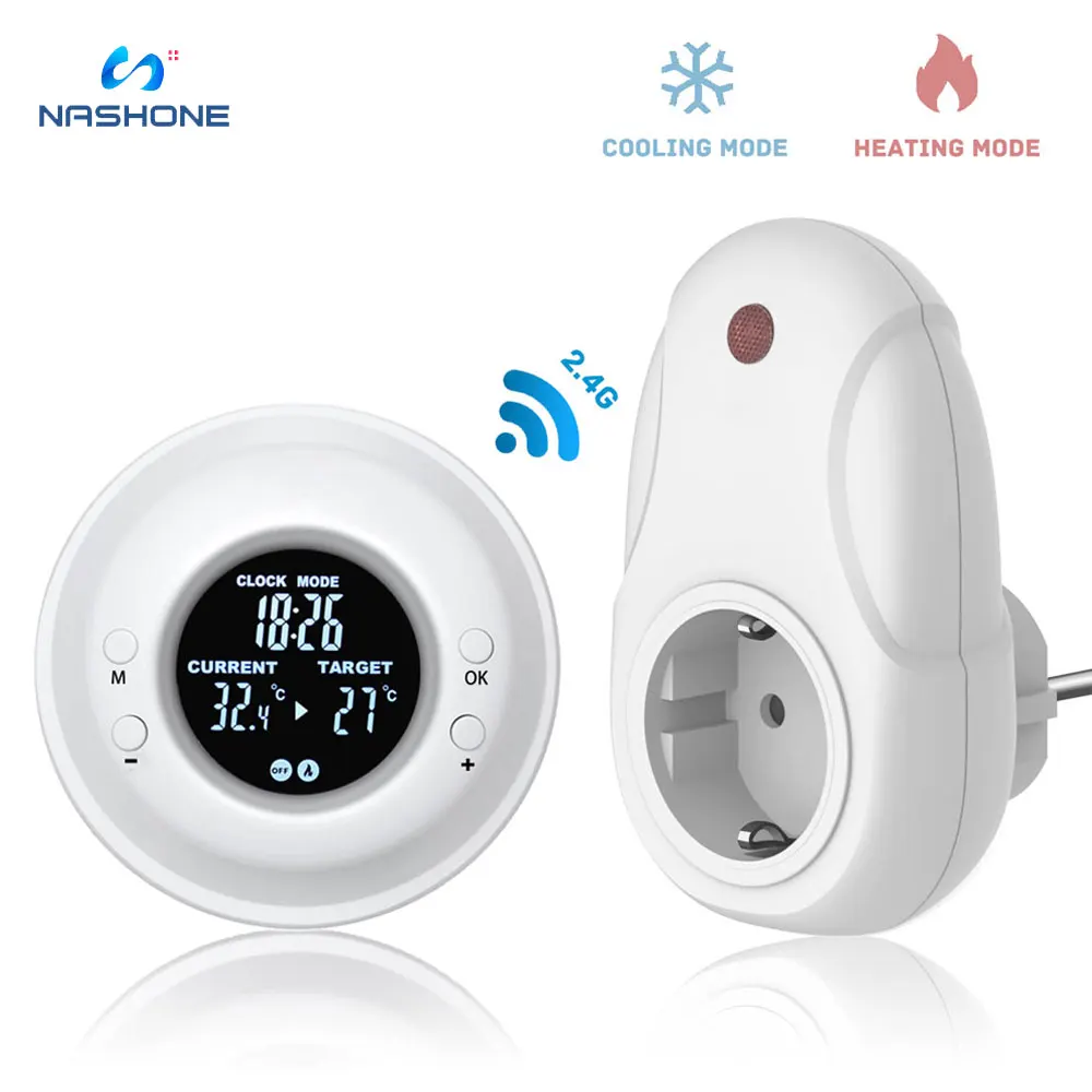 Nashone Thermostat 200V Temperature Controller Thermostat for Floor Chauffage Wireless Thermostatic Heating Thermostat Digital