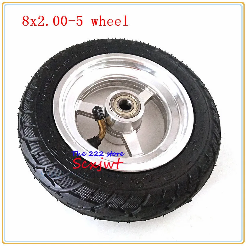 Modified Rear inflatable wheel for  KUGOO S1 S2 S3 electric scooter  hub and tires 8x2.00-5 tire tubeless