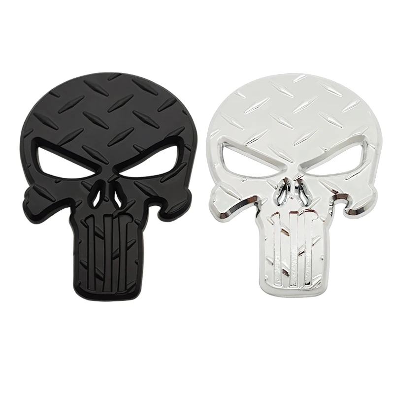 3D Metal The for Skull Skeleton Car Motorcycle Body Emblem Badge Fashion Decoration Automobile Styling Car accessories