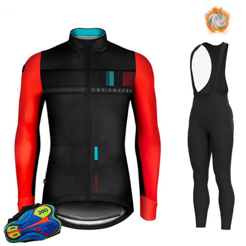 2021  Winter Thermal Fleece Cycling Jersey Set Cycling Clothing Super Warm Mountain Bike Wear Racing Bicycle Clothing Set