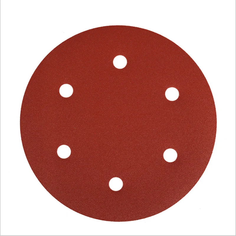 New 30pcs Sandpaper  225mm 6-hole Sanding Paper100-320grit Electric Wall Polisher Sander Polishing Drywall Sander Hook and Loop