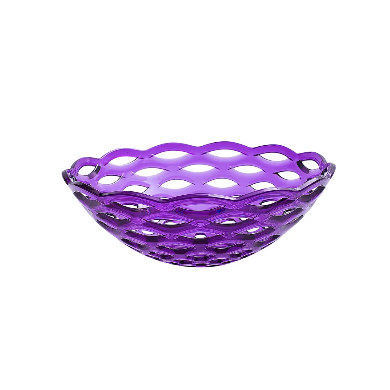 EWs Acrylic Hollow Purple Fruit Bowl