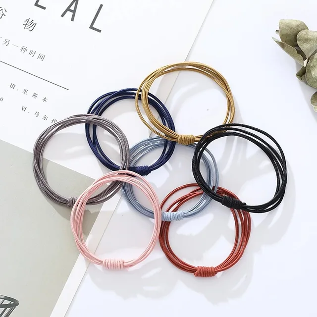 5 sztuk/partia cztery w jednym wysokiej elastyczna opaska do włosów kucyk Holder Scrunchie opaski gumowe opaski dziewczyny gumowe akcesoria do włosów dla włosów