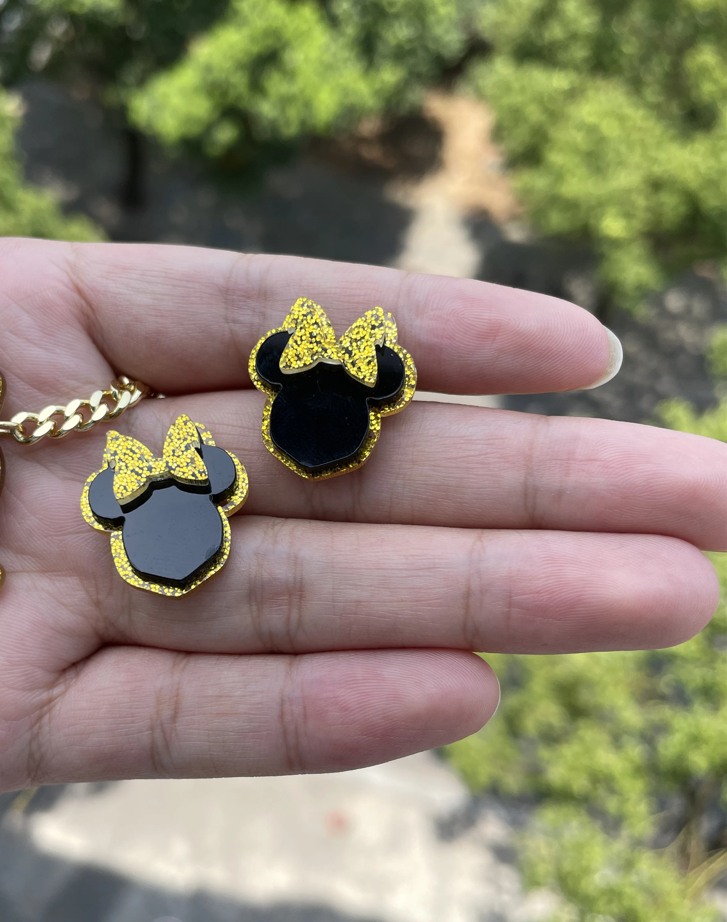New Custom Nameplate Necklace Personality Acrylic Children's Cartoon Name Necklace Earring Set