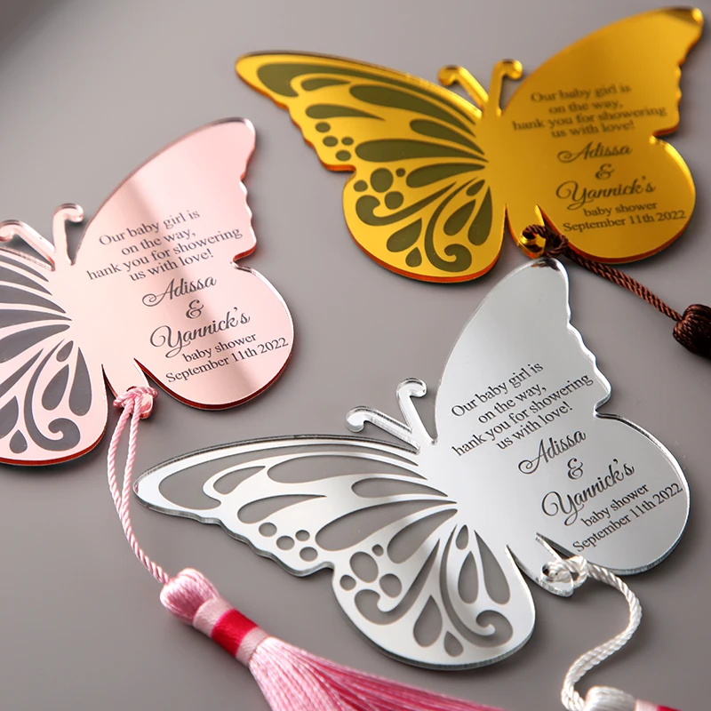 1 PCS Butterfly Mirror , Wedding Party Favors, Sweet 16 Years Gift, Personalized Mirror , Baby Shower Favors, Acrylic Mirror