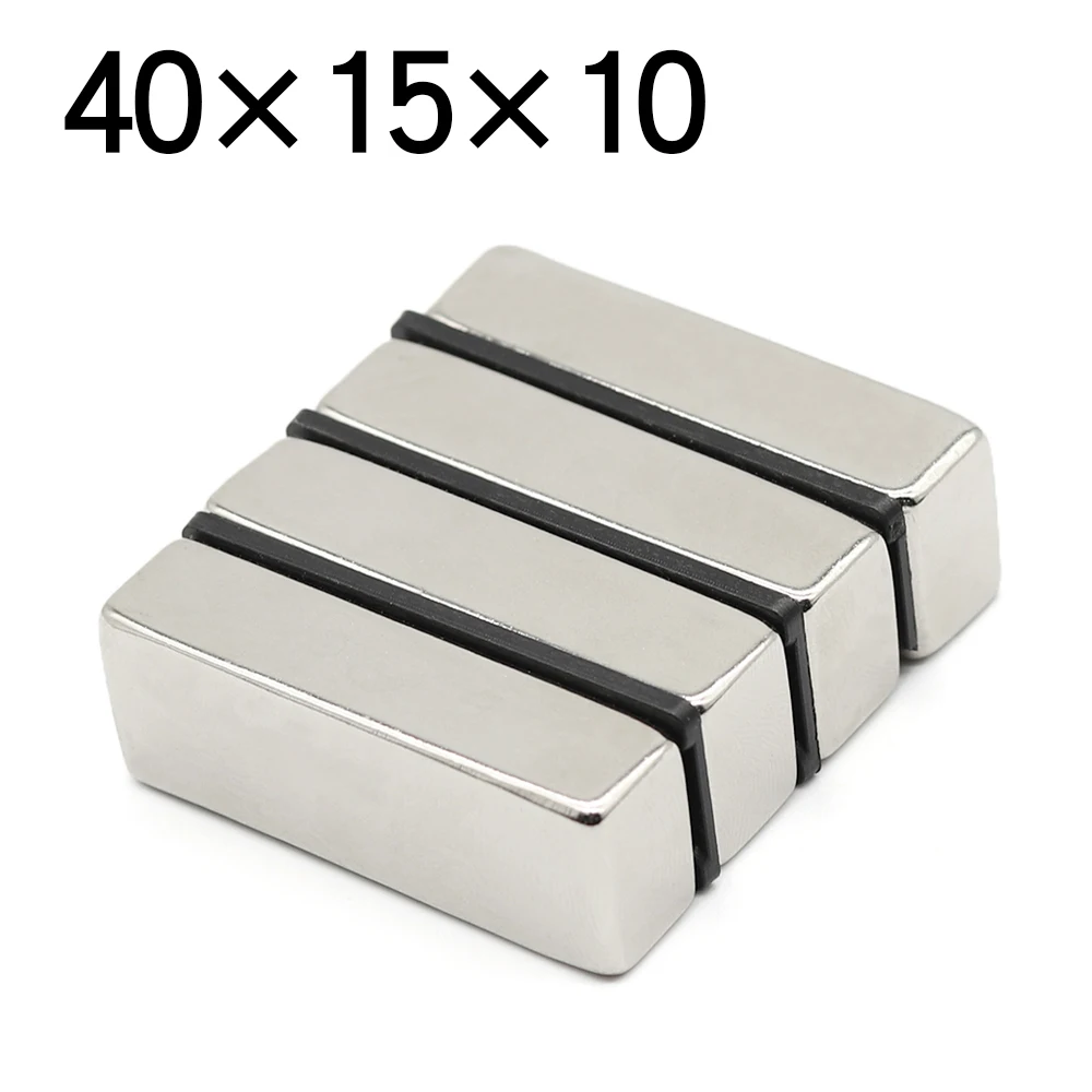 

1/2/5/10 Pcs 40x15x10 Block NdFeB Neodymium Magnet N35 Super Powerful imanes Permanent Magnetic 40*15*10