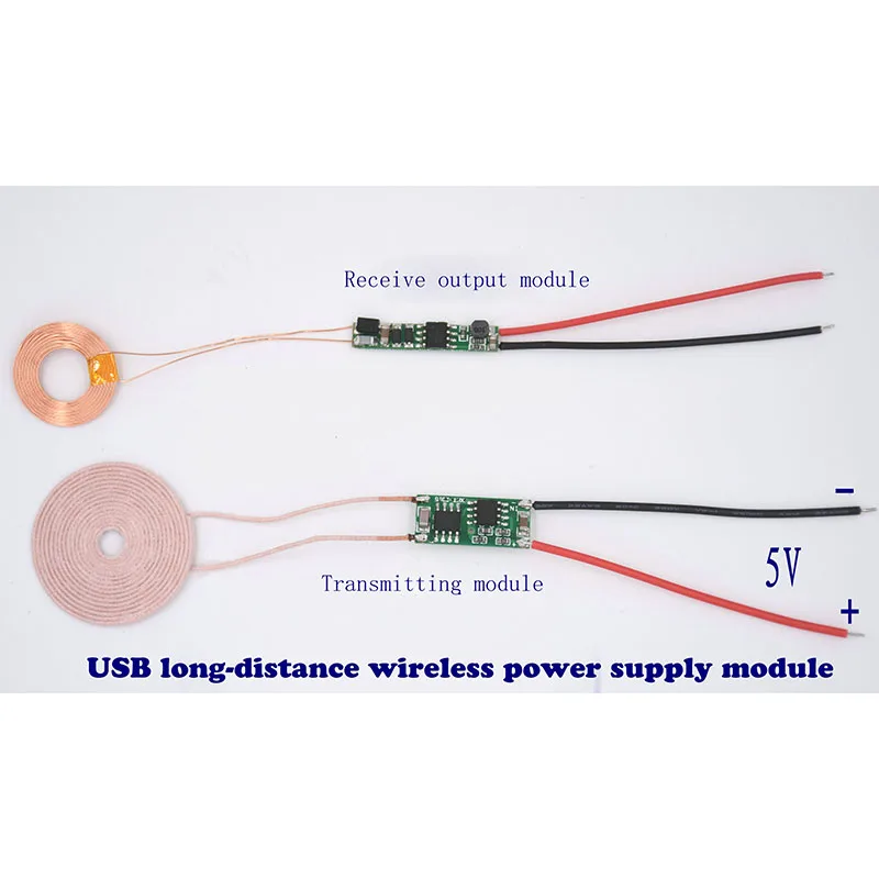 USB 5V 10mm Distance  Long-Distance Wireless Charging Power Supply Mdule Chip IC Solution