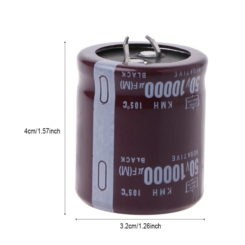 10000uF 50V 105°C Power Electrolytic Capacitor Snap Fit Snap In