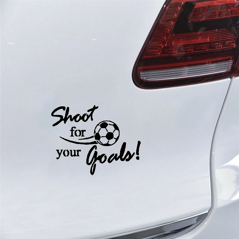 17*13.2cm Football decal love, shooting goal Vinyl Decals Funny Car Window Bumper Novelty JDM Drift Vinyl Decal Sticker