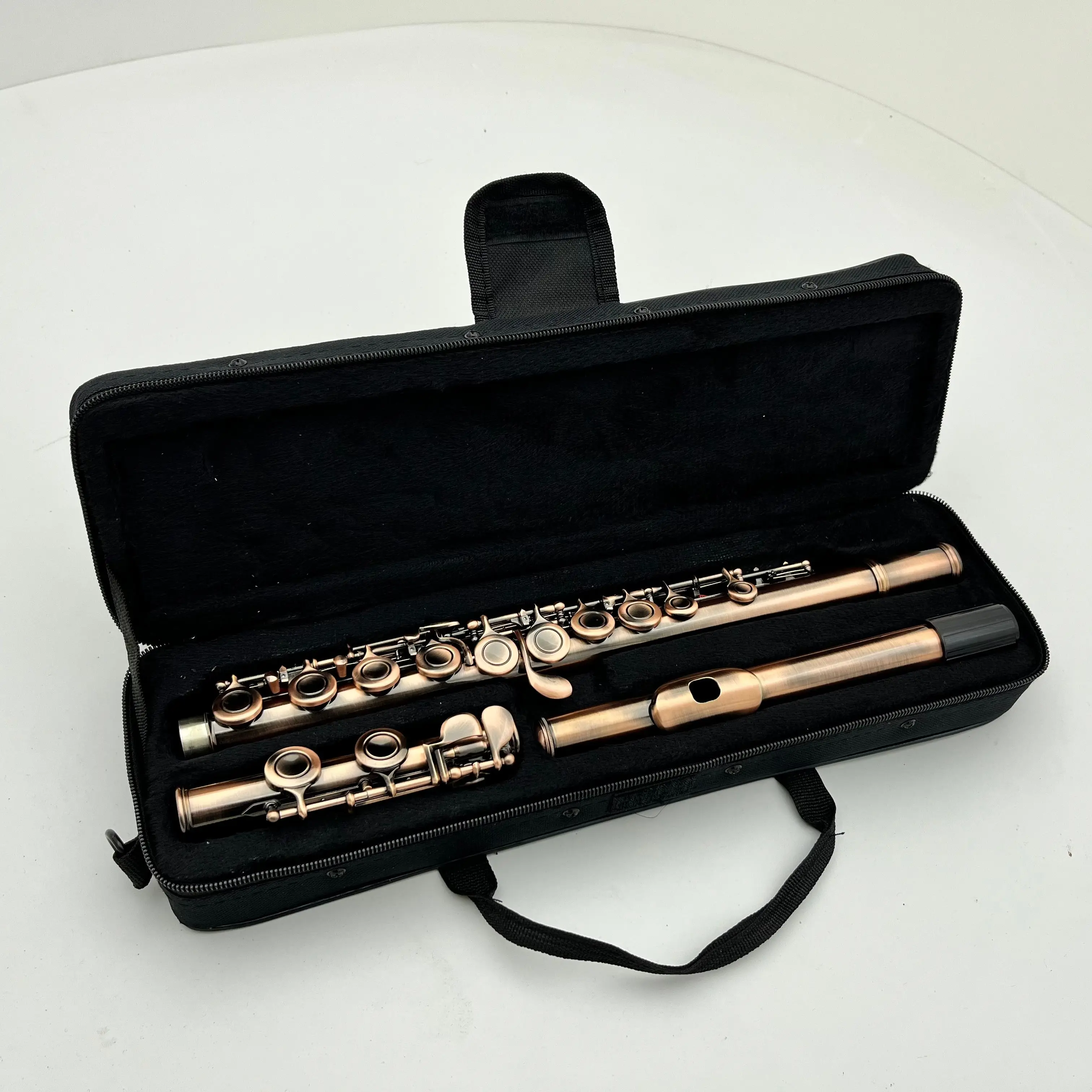 

MARGEWATE C Tune Flute 16 Keys Closed Holes Antique Copper High-Quality Musical Instruments With Case Free Shipping