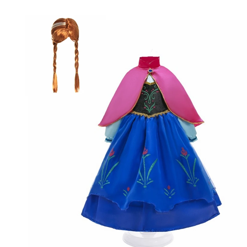 Princess Costume Girl Anna Dress 2 3 4 5 6 8 10 Years