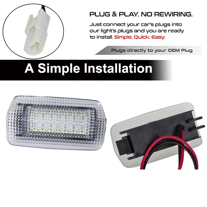 2Pcs For Toyota Land Cruiser 200 Series 150 Series Prado MK4 J150 2007 For Lexus ES240 IS250 LED Courtesy Door Light Bulb