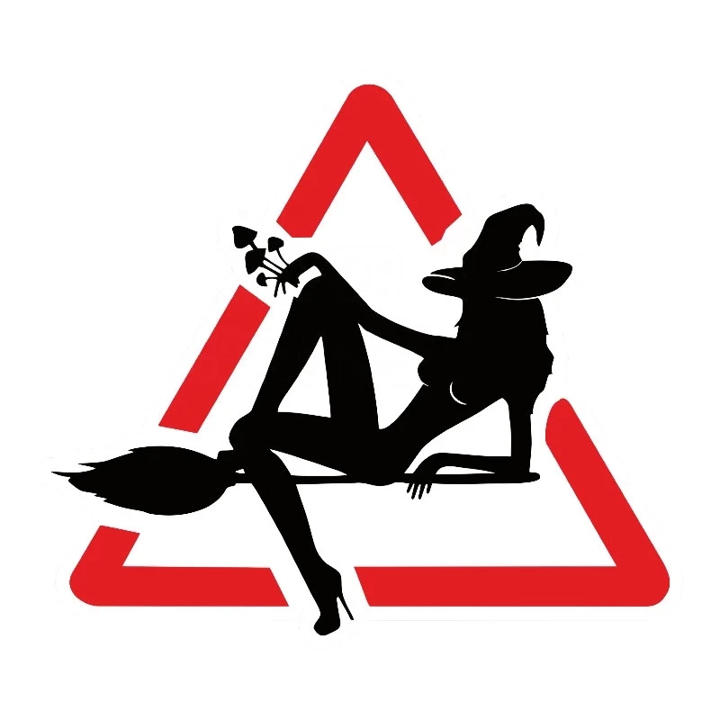 S50626 # Stylish Witch Car Sticker Personality Vinyl Decal Waterproof Car Sticker on Motorcycle Laptop